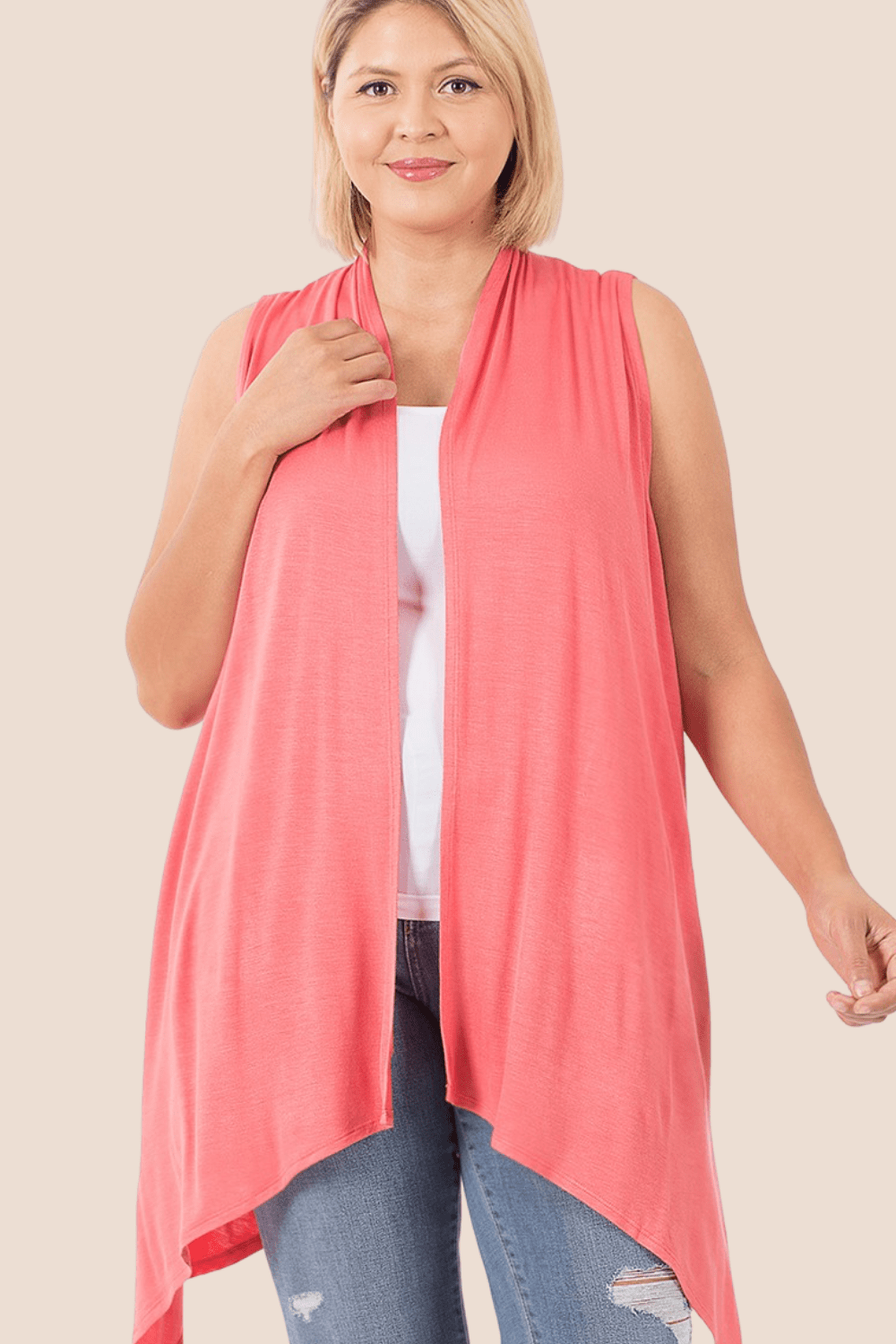 Amara Sleeveless Open Front Cardigan - FINAL SALE