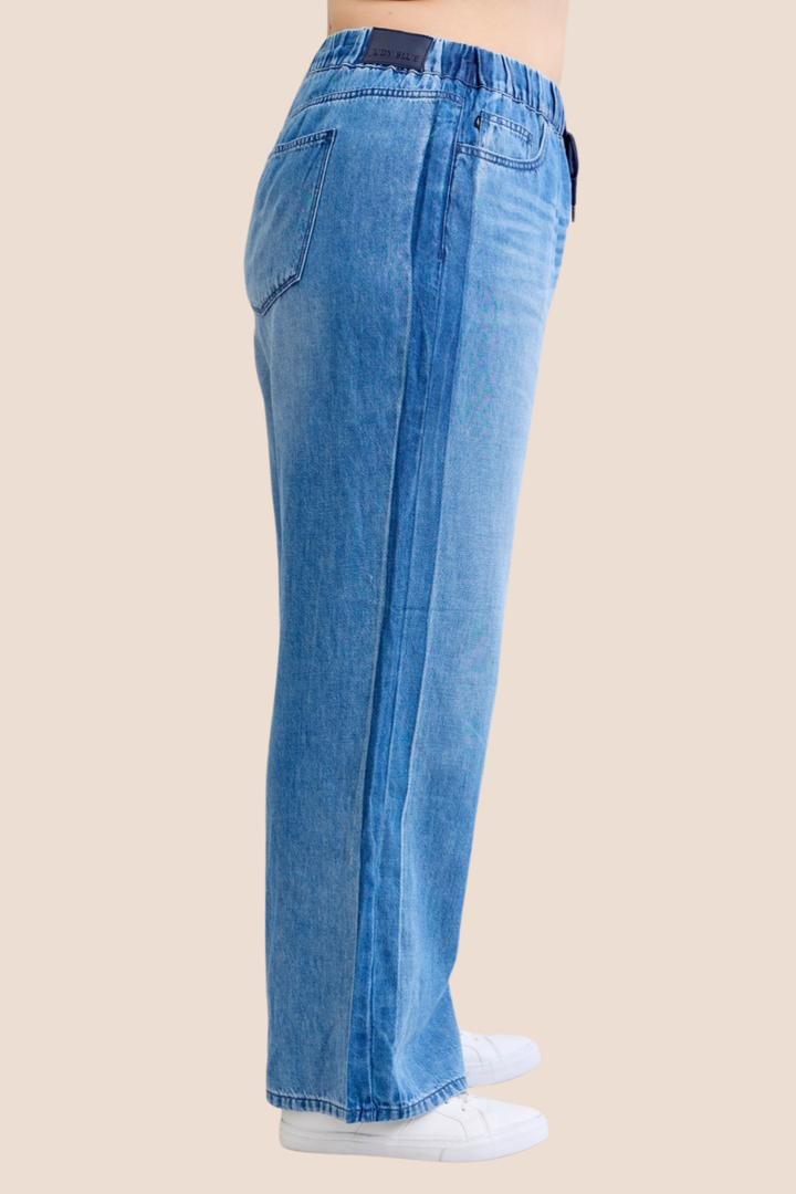 O’Hara High Waisted Elastic Waistband Light Judy Blue Jeans