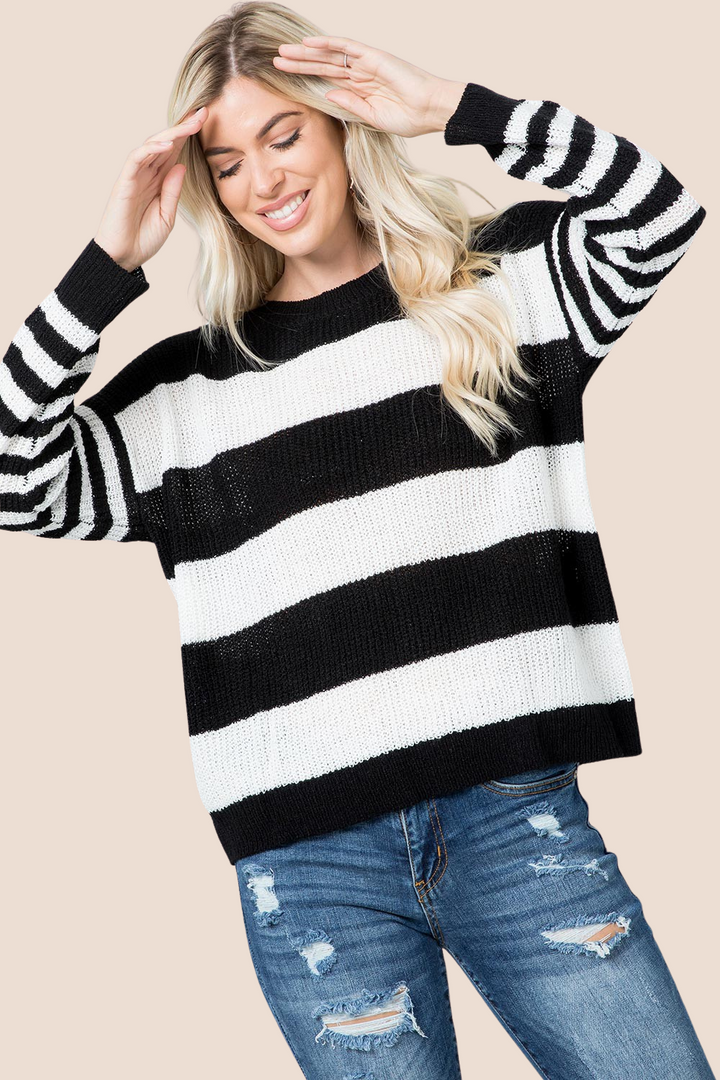 Eloise Striped Long Sleeve Sweater