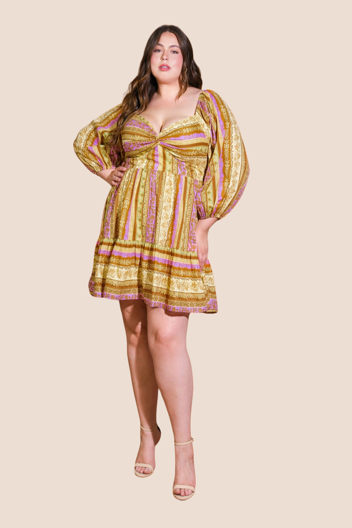 Brianna Woven Dress with Smocked Back