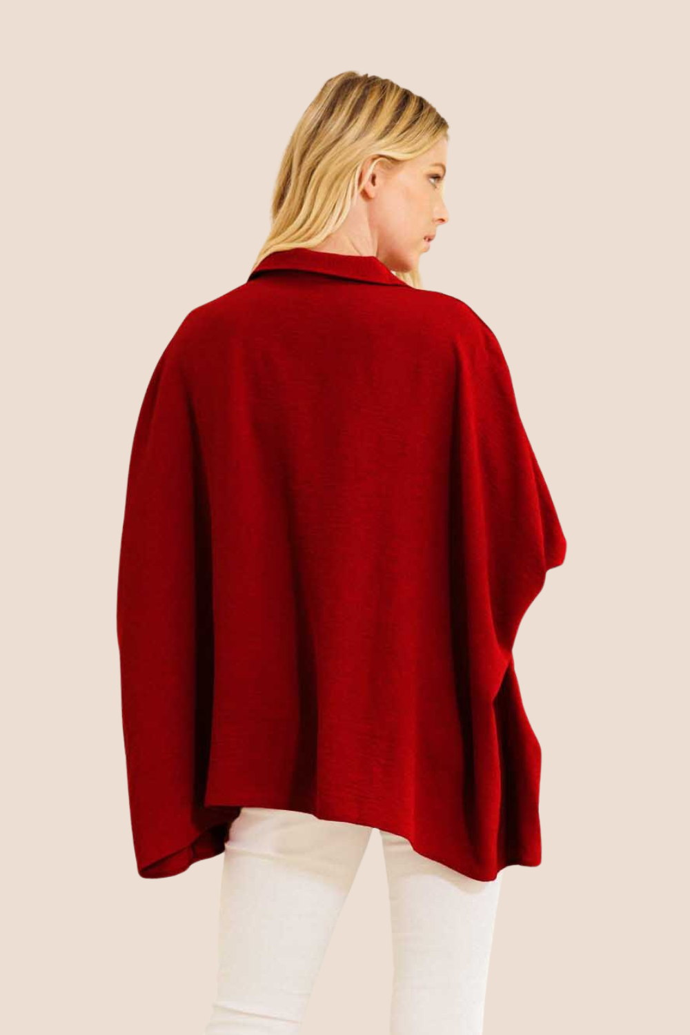 Raelynn V-Neck Oversized Short Sleeve Top