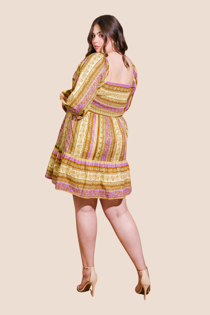 Brianna Woven Dress with Smocked Back