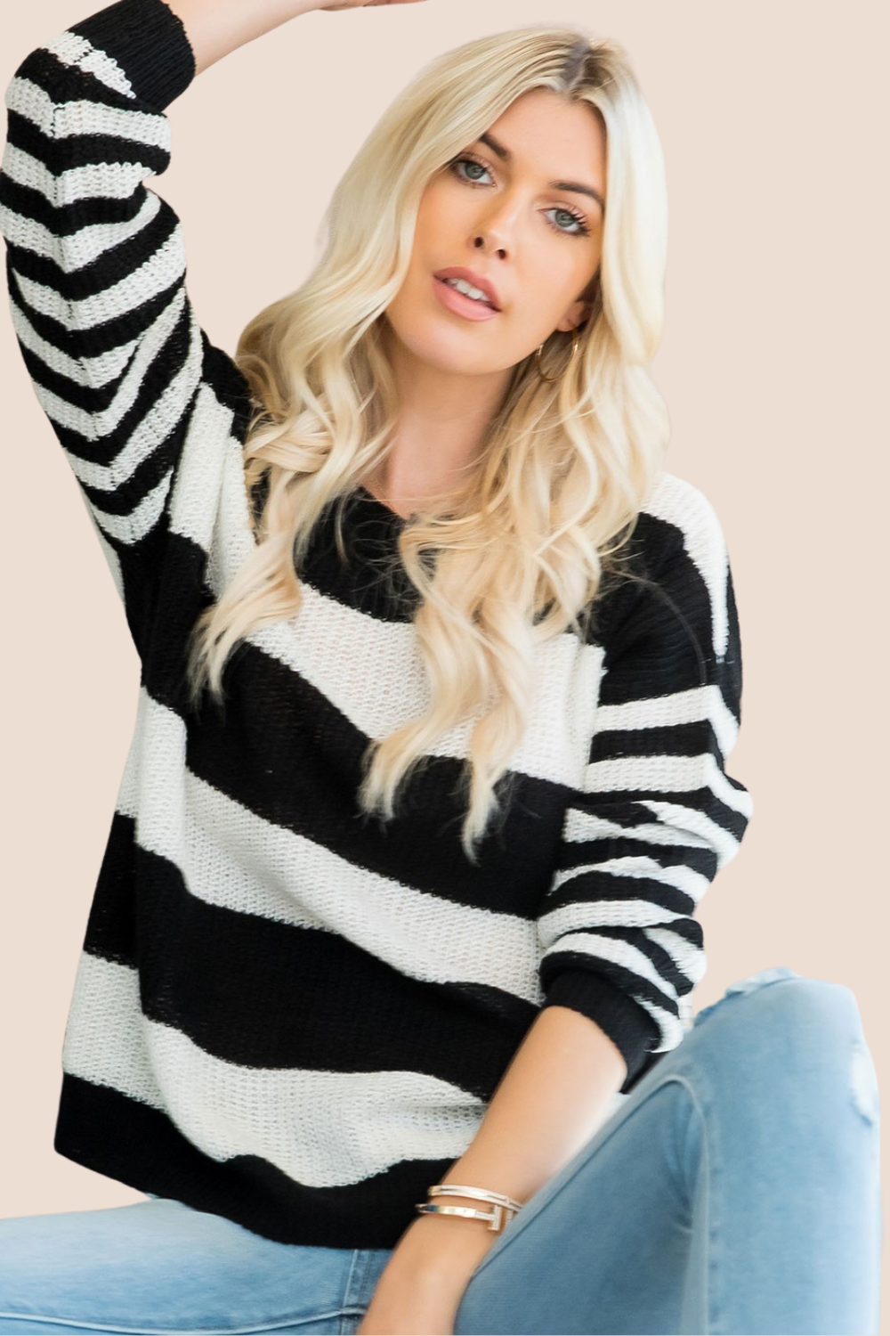 Eloise Striped Long Sleeve Sweater