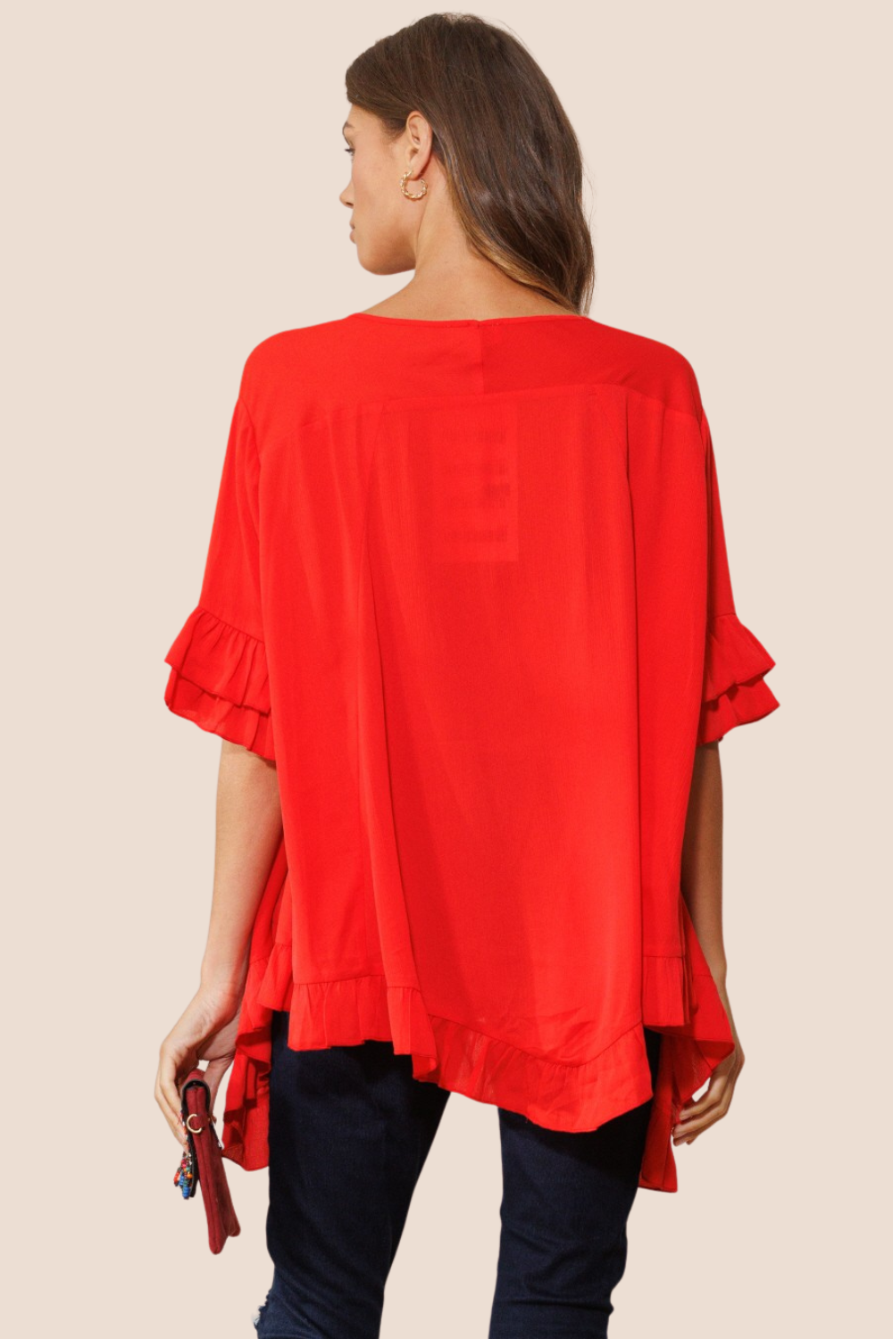 Patrice Asymmetrical Short Sleeve Top