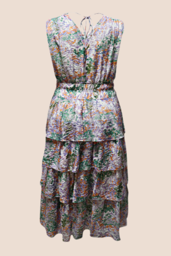 Flora Tiered Sleeveless Midi Dress