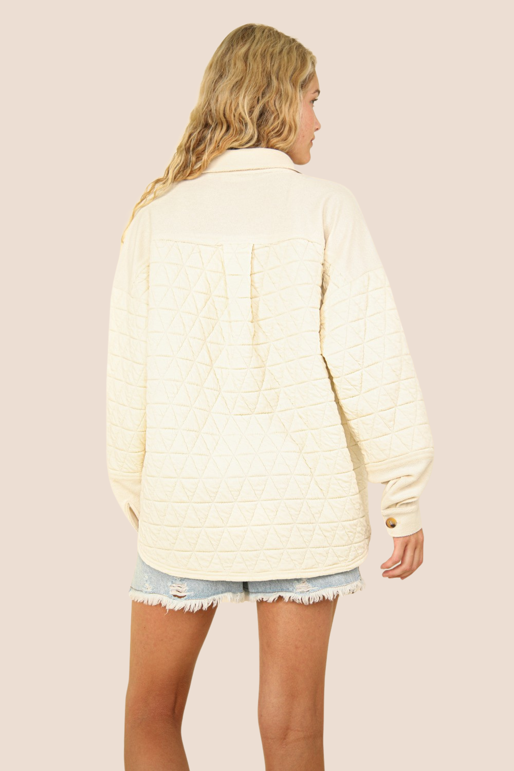 Violet Oversized Quilted Shacket