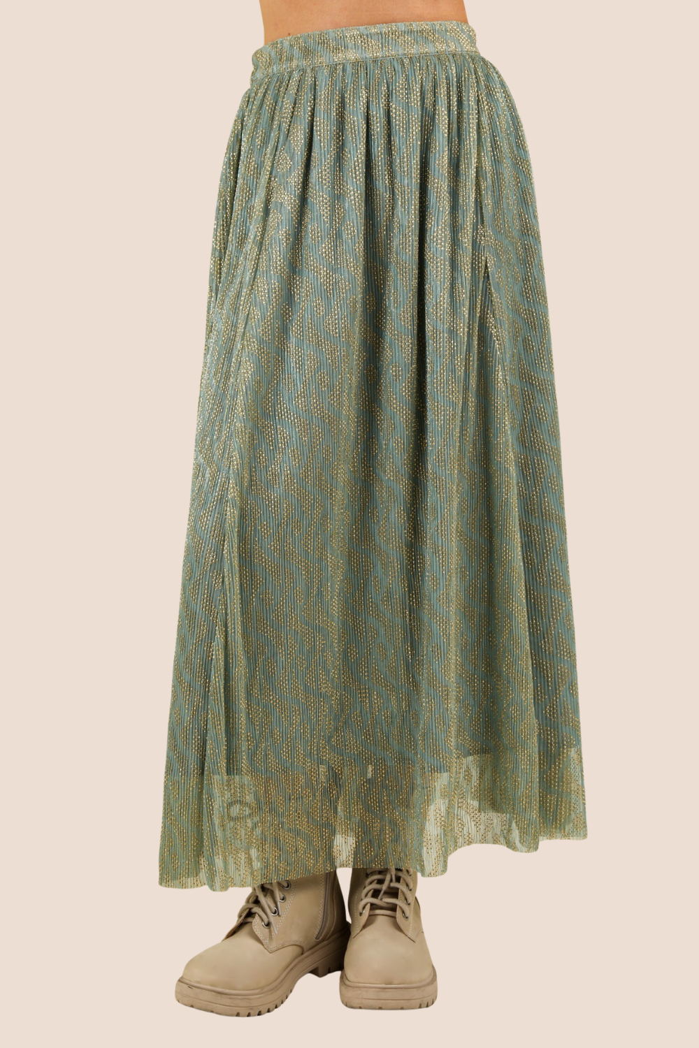 Tessa Metallic Maxi Skirt