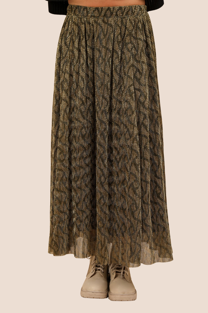 Tessa Metallic Maxi Skirt