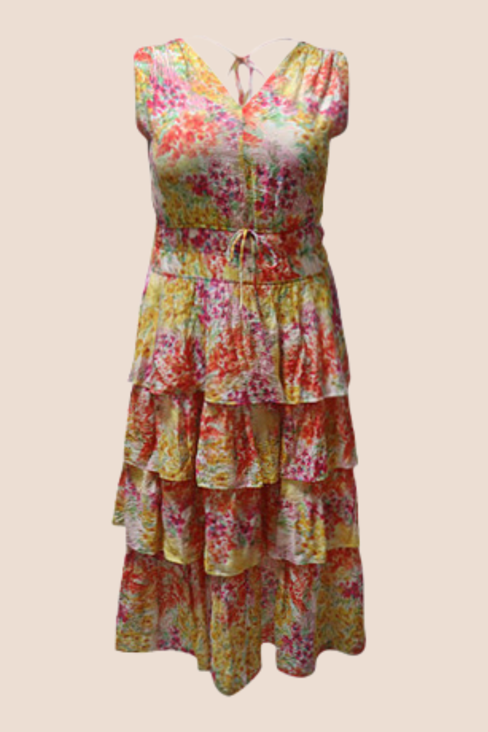 Flora Tiered Sleeveless Midi Dress