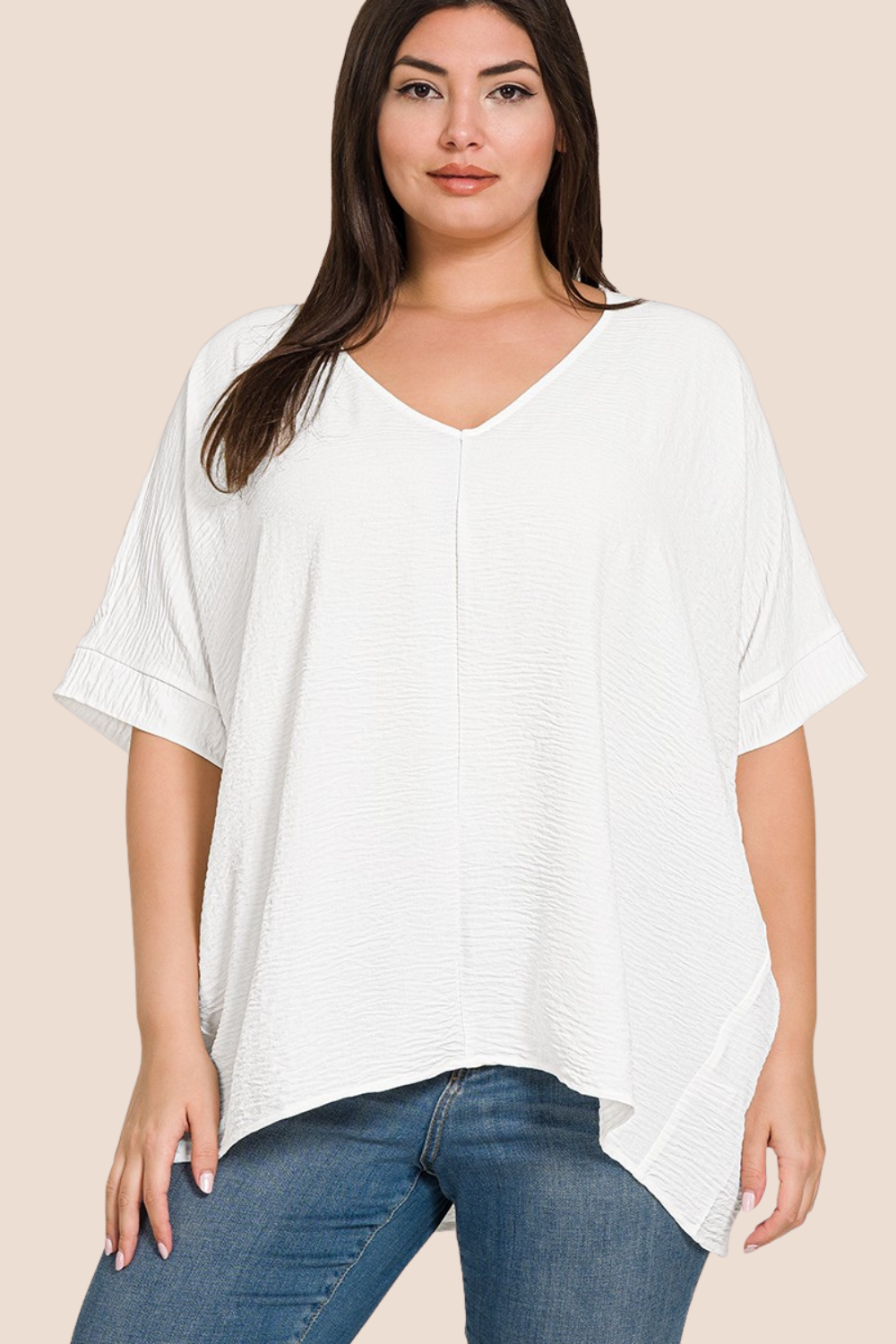 Vanessa V-Neck Dolman Short Sleeve Top