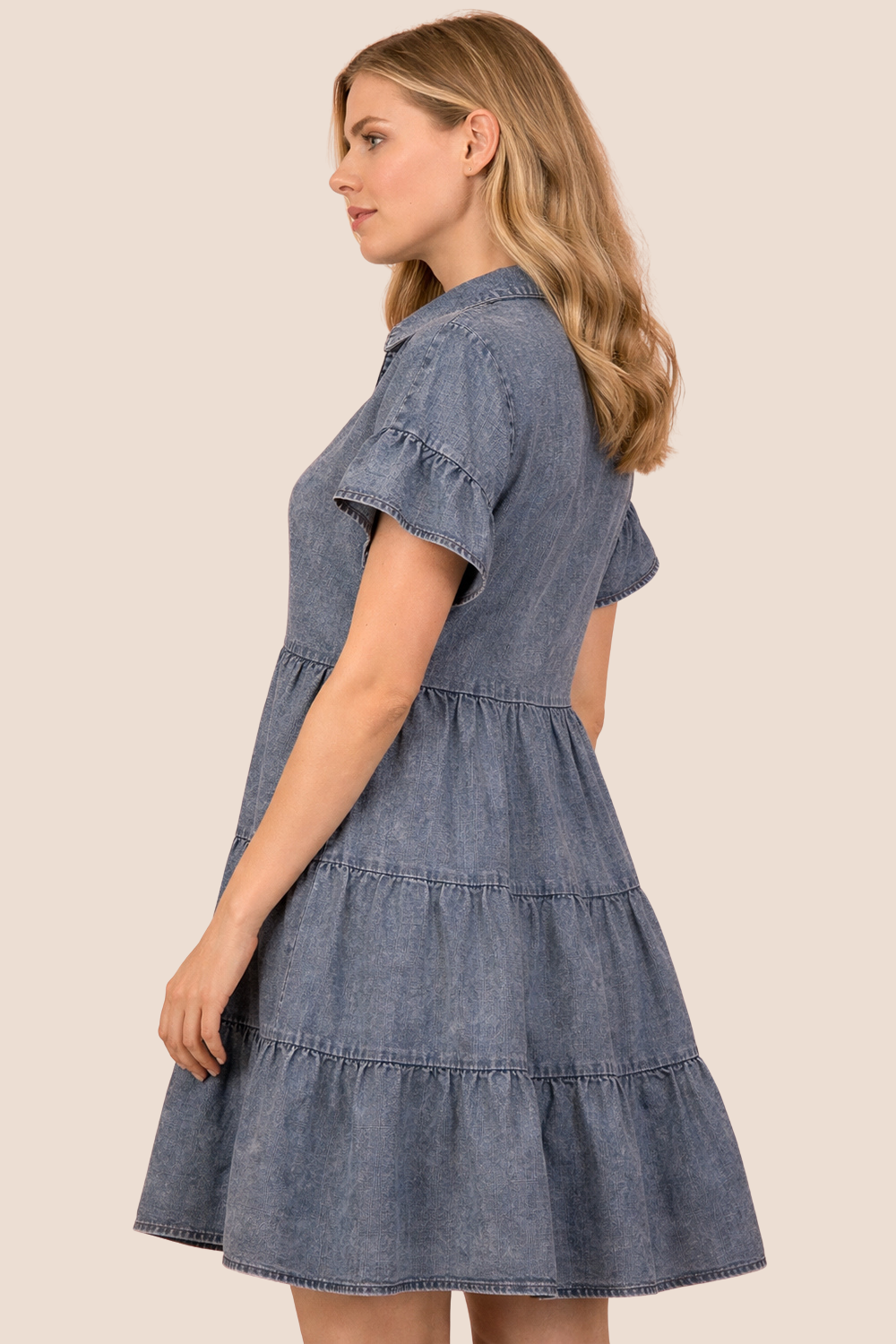Magnolia Short Sleeve Denim Dress – Ari + Ava