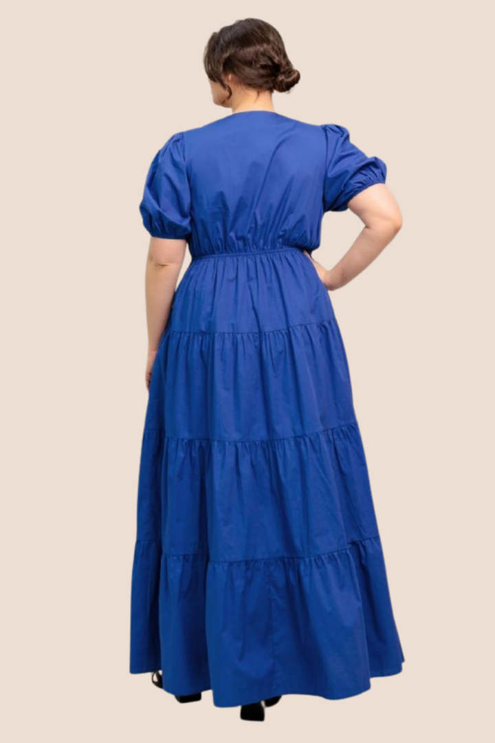 Hallie Solid Woven Maxi Dress