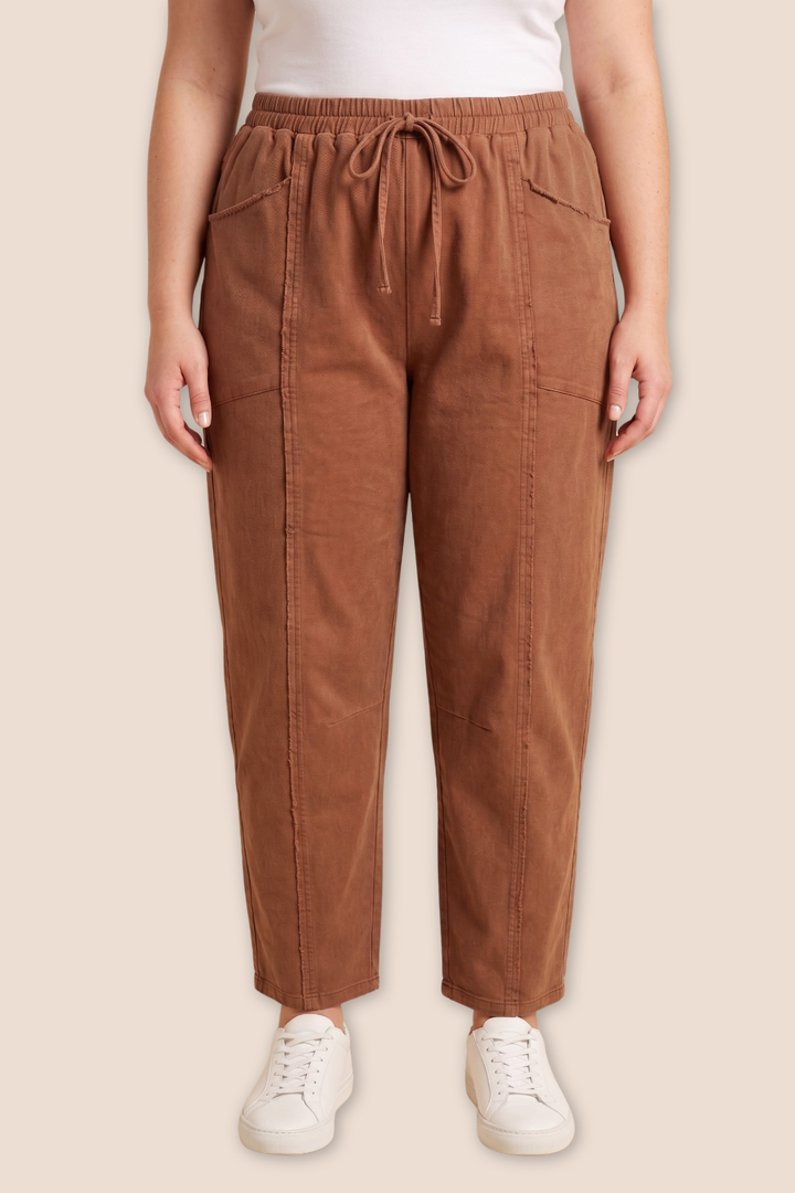 Eden Raw Edge Detailed Relaxed Fit Pants