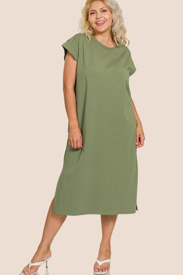 Thea Short Sleeve Midi T-Shirt Dress