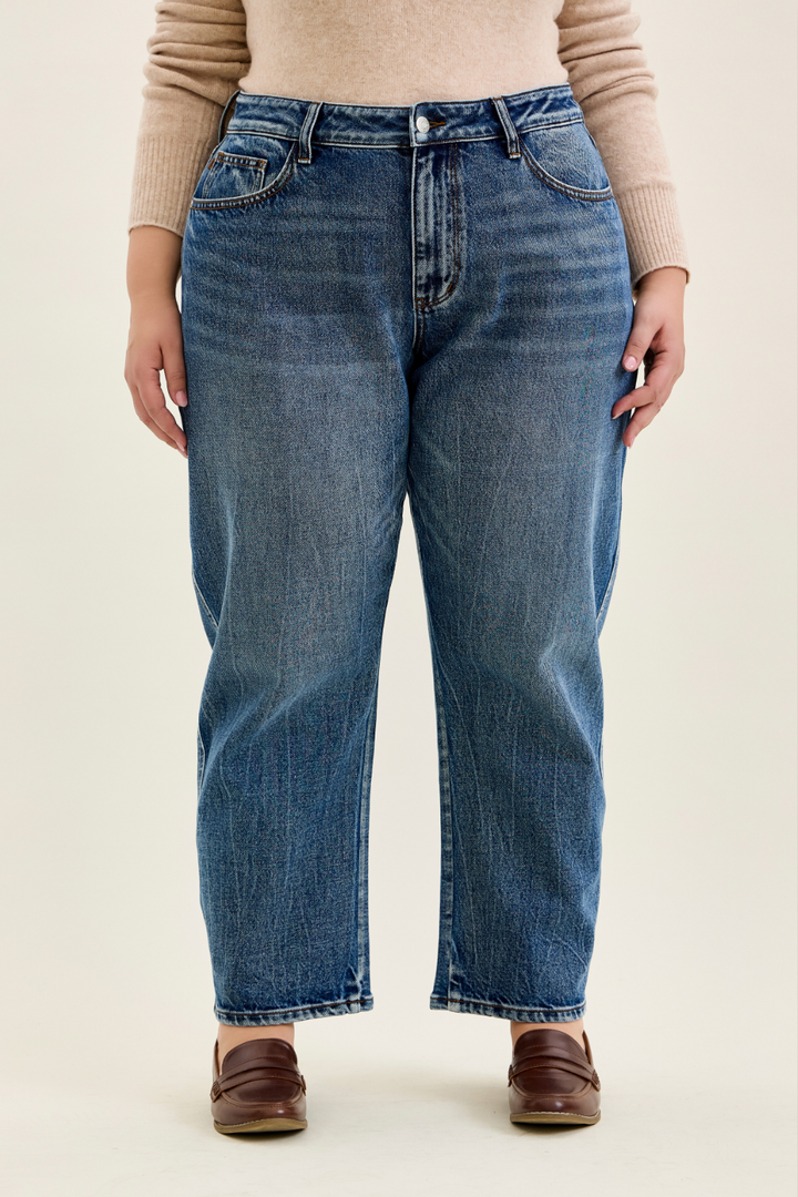Marlow High Waisted Petite Rigid Magic Dark Wash Weathered Indigo Judy Blue Jeans