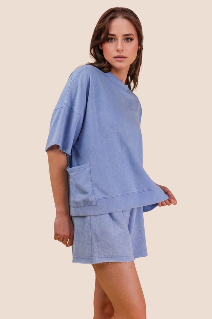 Lyla Mineral Washed Casual Top