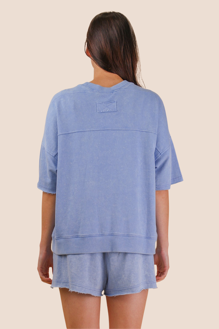 Lyla Mineral Washed Casual Top