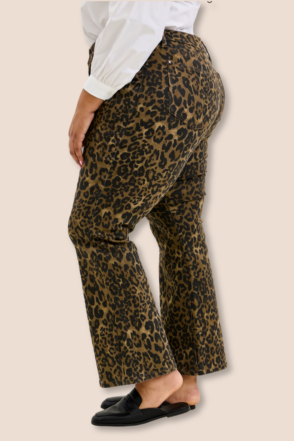 Nala High Waisted Bootcut Leopard Print Judy Blue Jeans