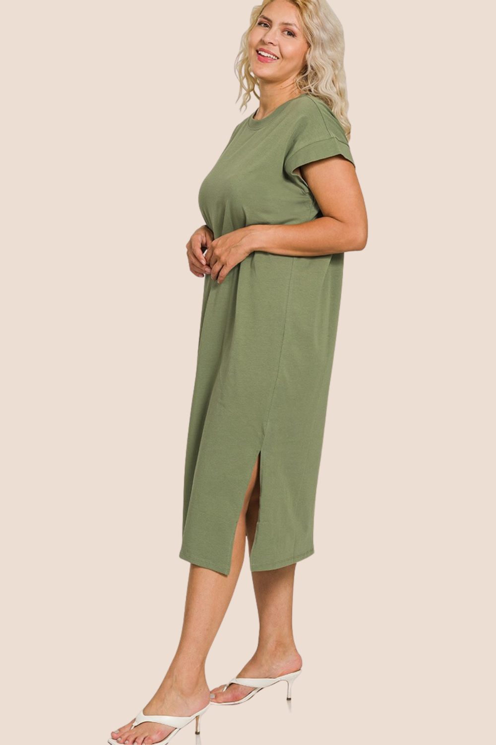 Thea Short Sleeve Midi T-Shirt Dress