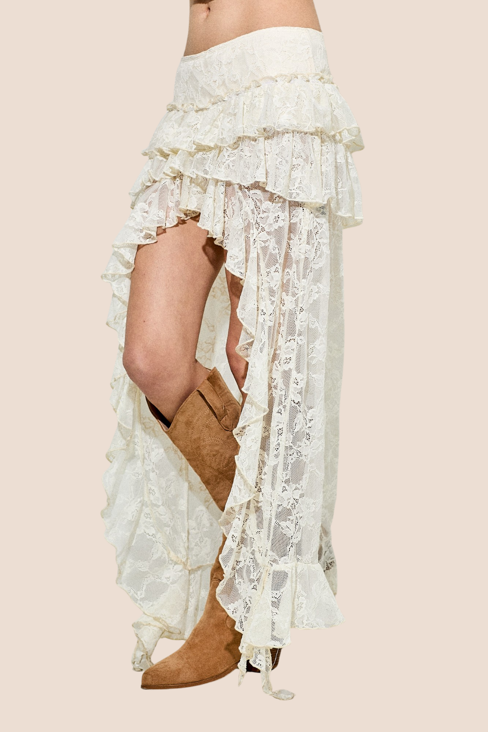 Wren High-Low Lace Skort