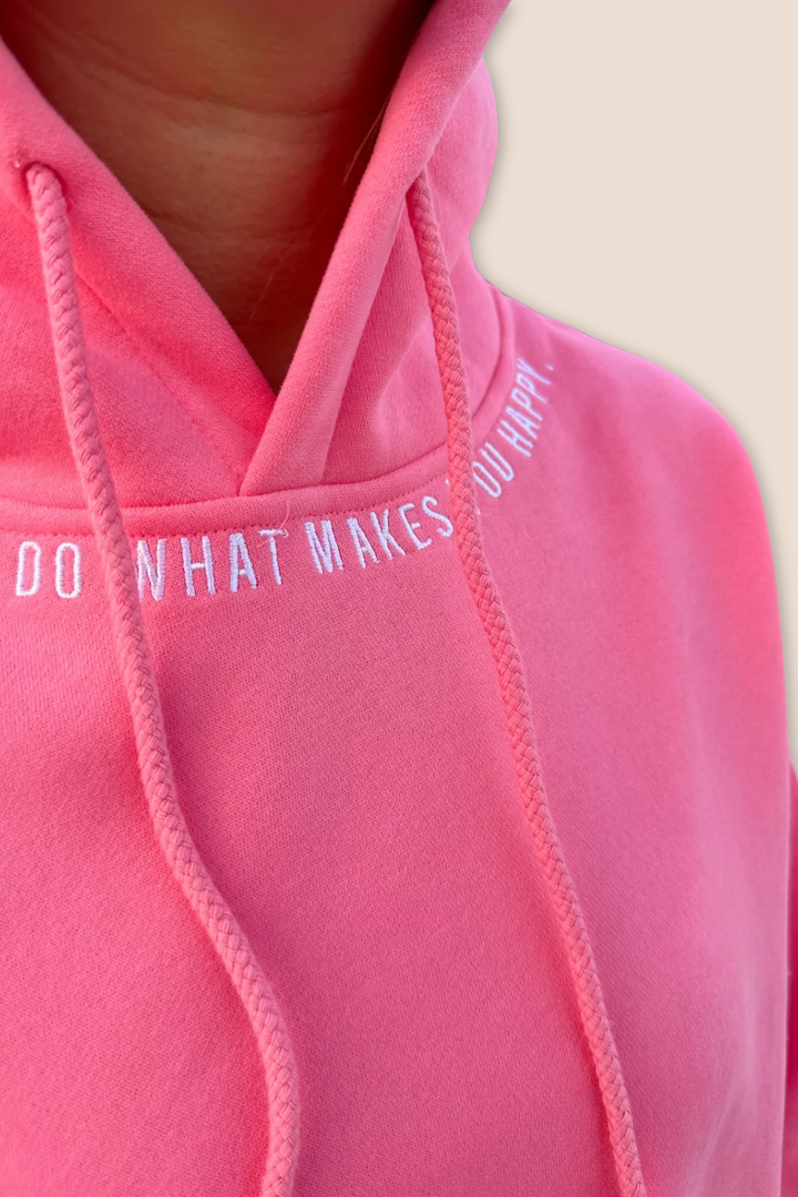 Olivia "Do What Makes You Happy" Embroidered Hoodie