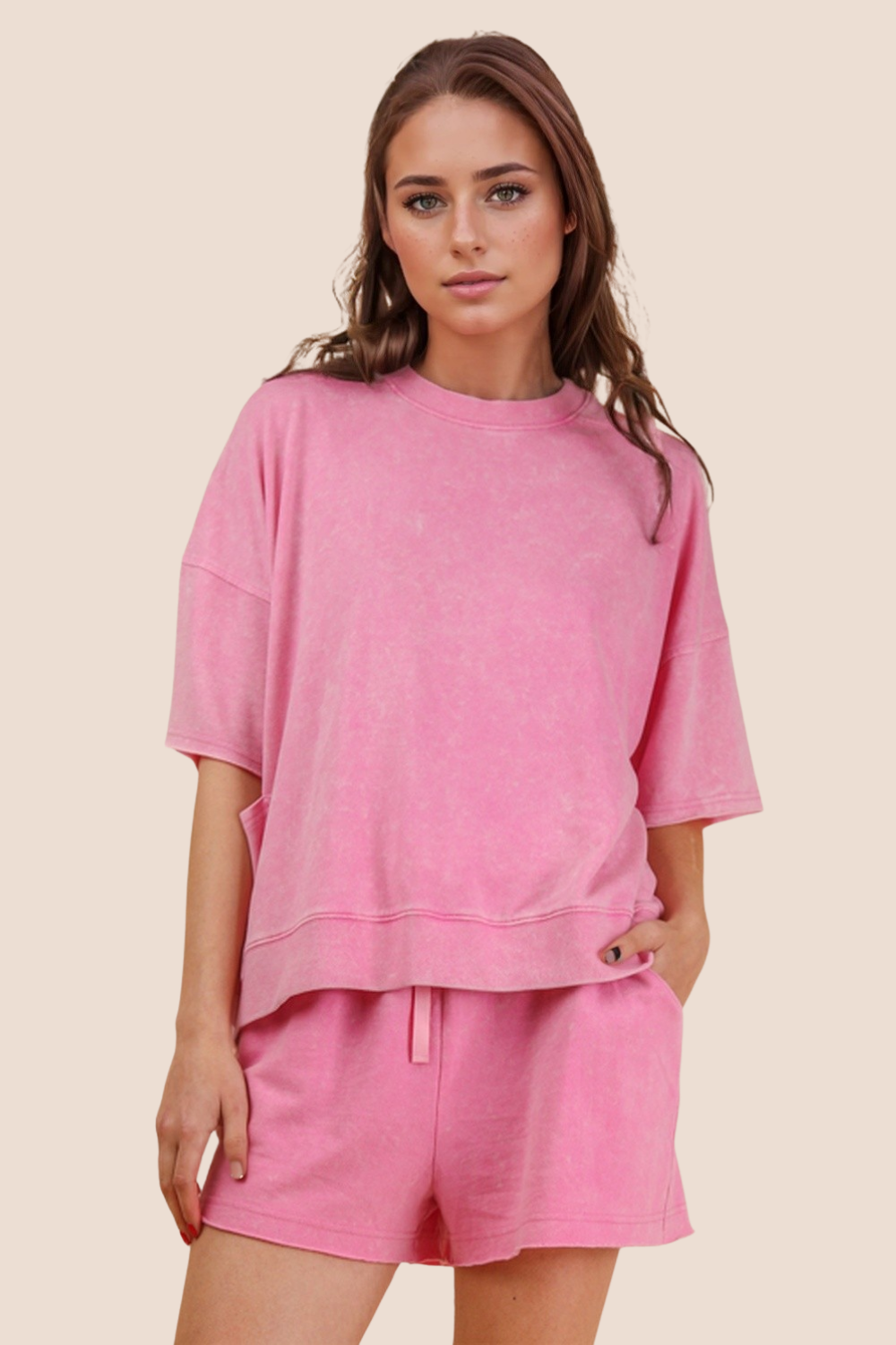 Lyla Mineral Washed Casual Top