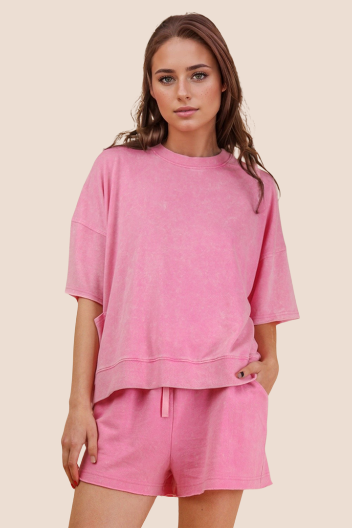 Lyla Mineral Washed Casual Top