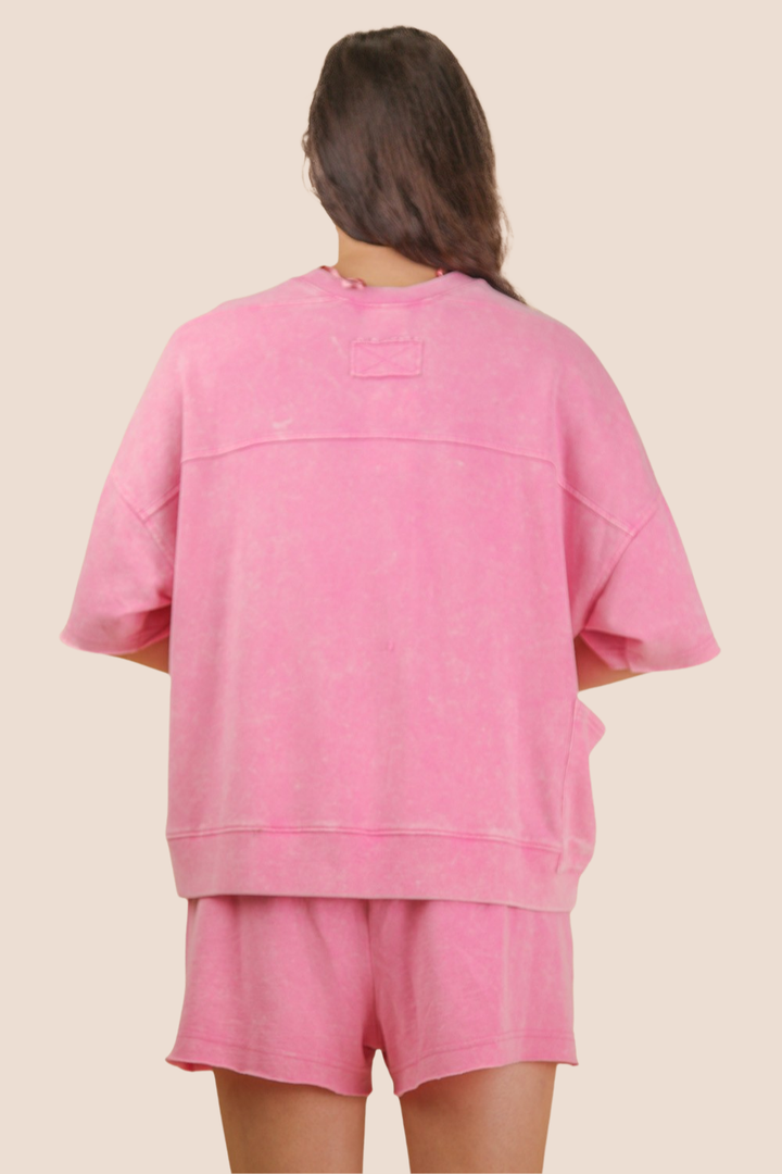 Lyla Mineral Washed Casual Top