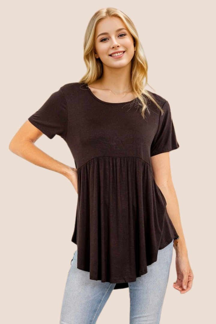 Lucy Short Sleeve Babydoll Top