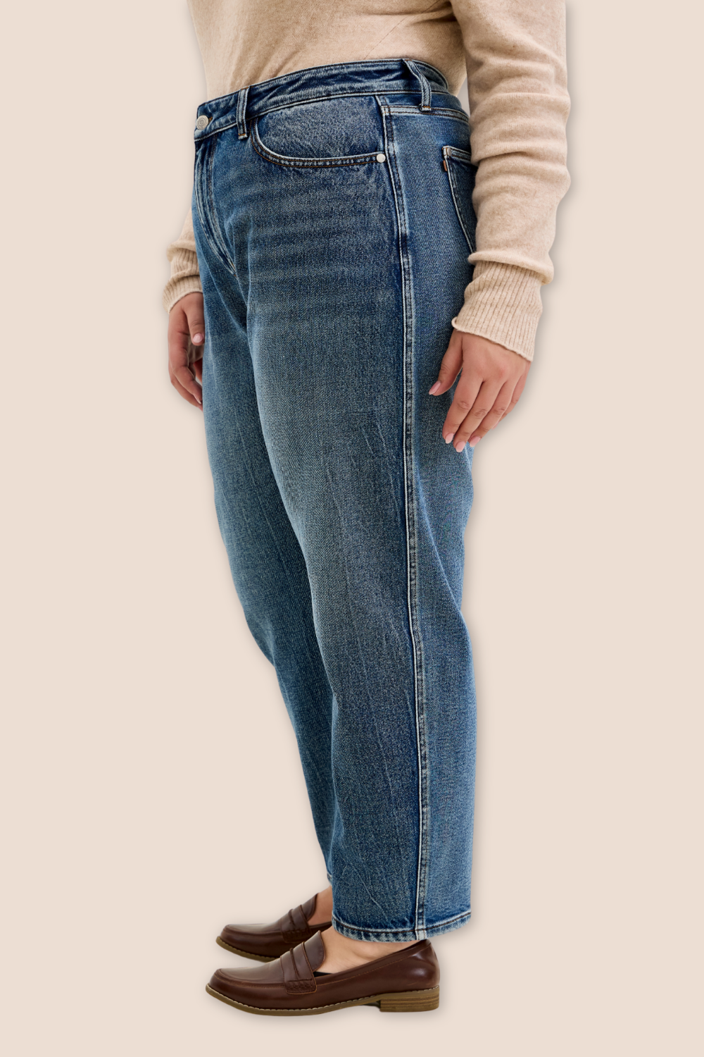 Marlow High Waisted Petite Rigid Magic Dark Wash Weathered Indigo Judy Blue Jeans