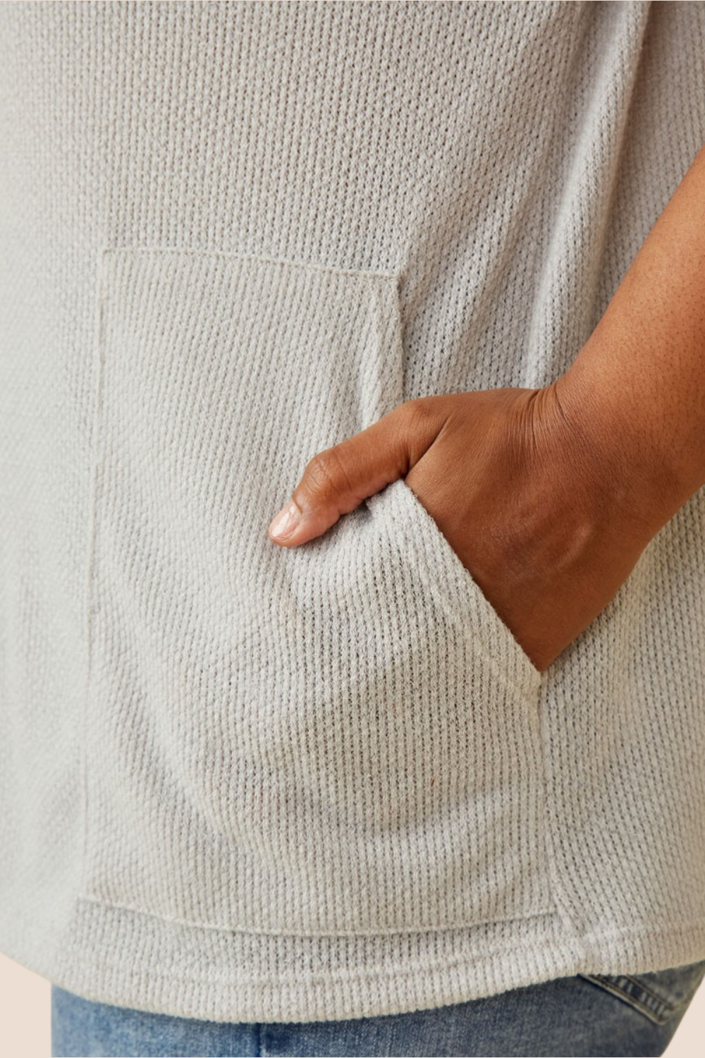Finley Ribbed Short Sleeve Top with Front Pockets