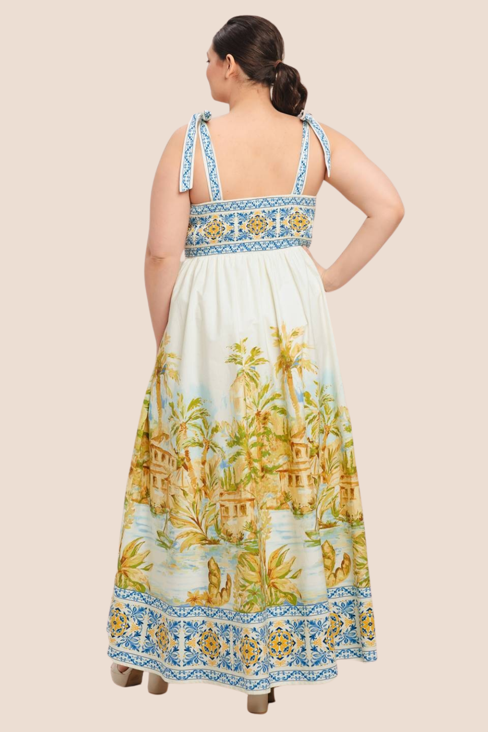 Sophia Printed Woven Midi Dress
