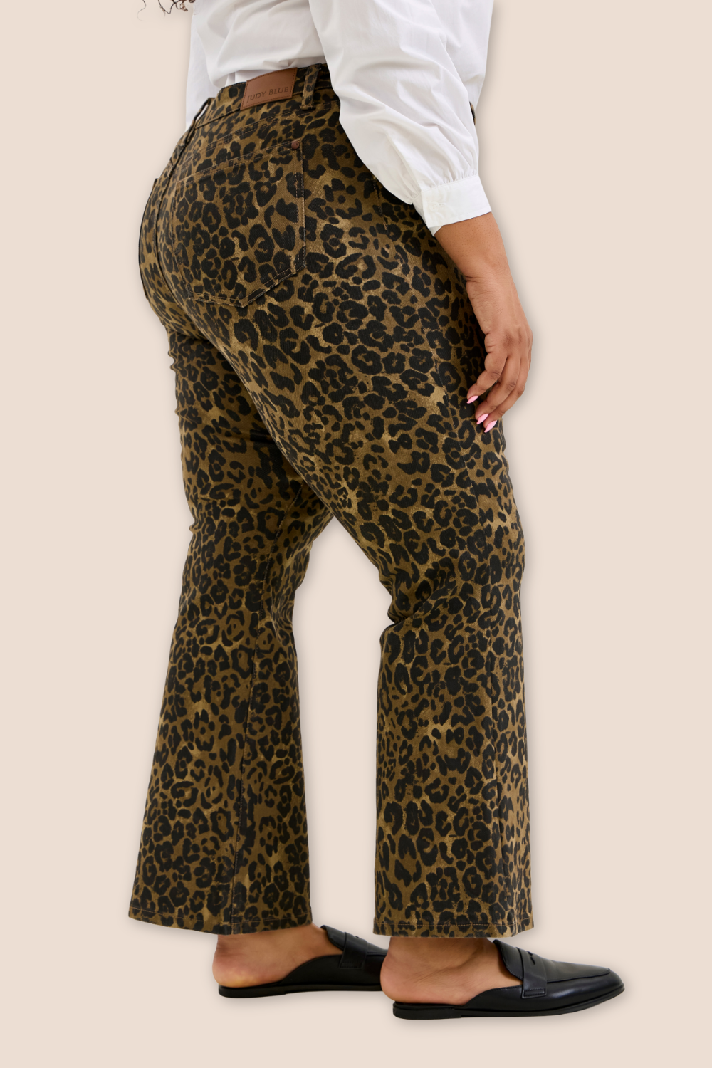 Nala High Waisted Bootcut Leopard Print Judy Blue Jeans