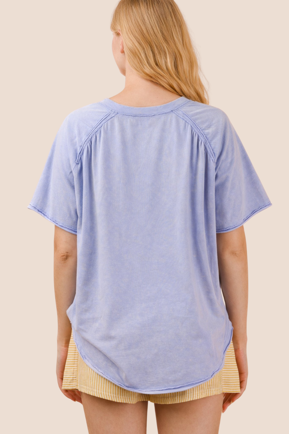 Sally V-Neck Mineral Washed Top