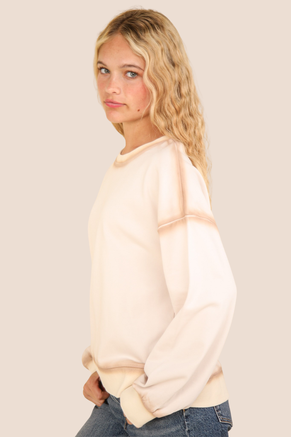 Nancy Mineral Wash Oversized Knit Top
