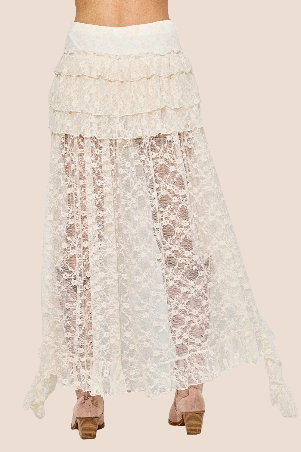 Wren High-Low Lace Skort