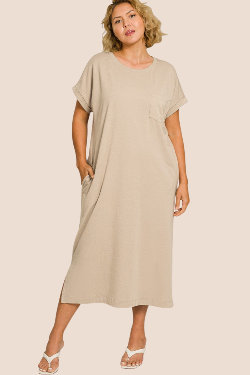 Thea Short Sleeve Midi T-Shirt Dress