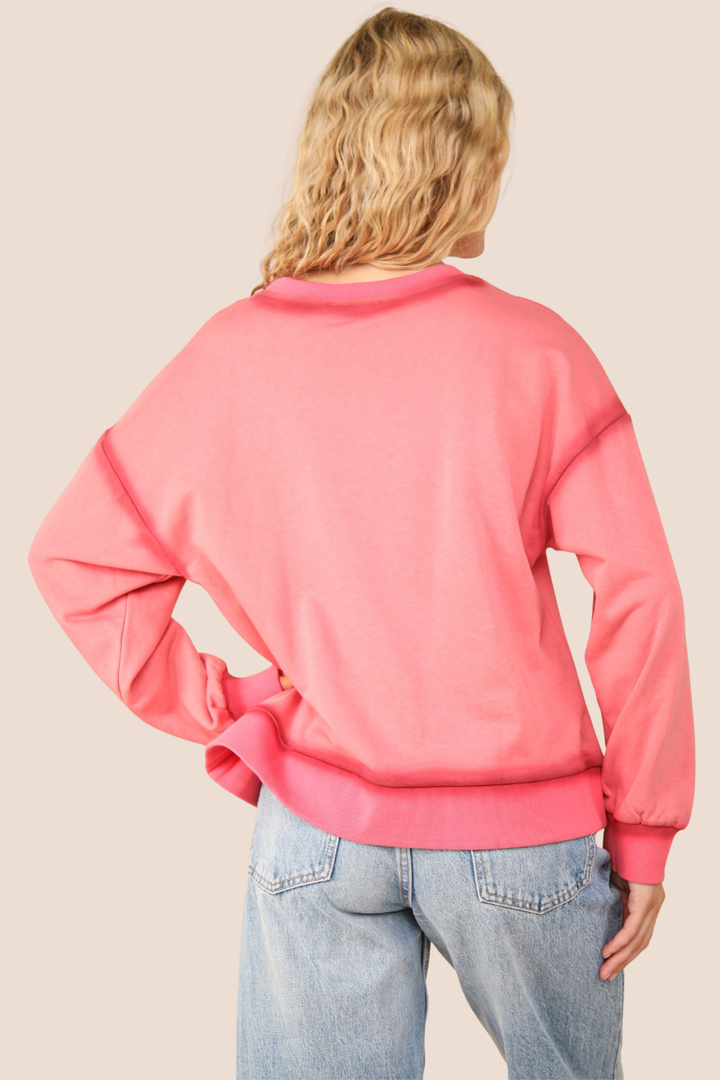 Nancy Mineral Wash Oversized Knit Top