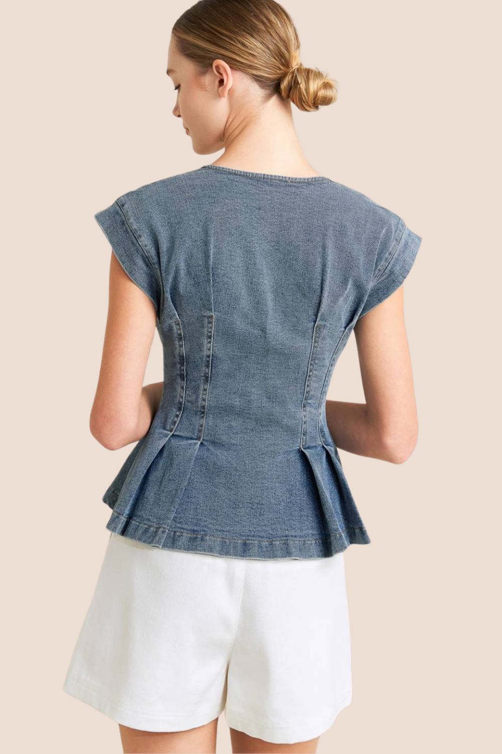Remi Washed Denim Top
