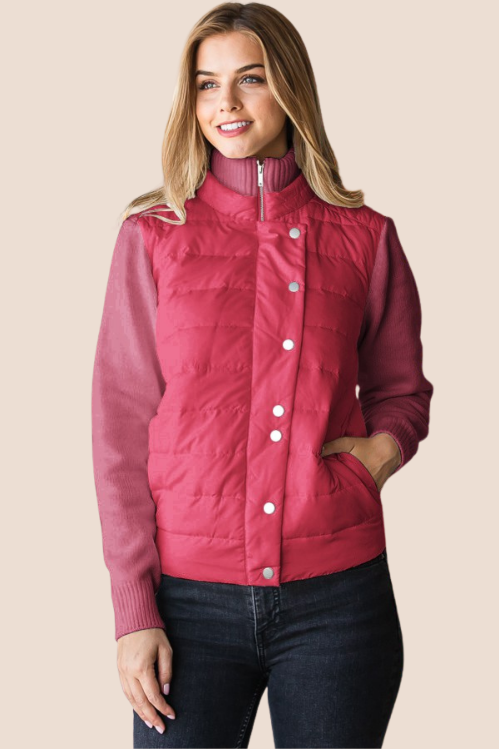 Oakley Puffer Jacket with Ribbed Detailing