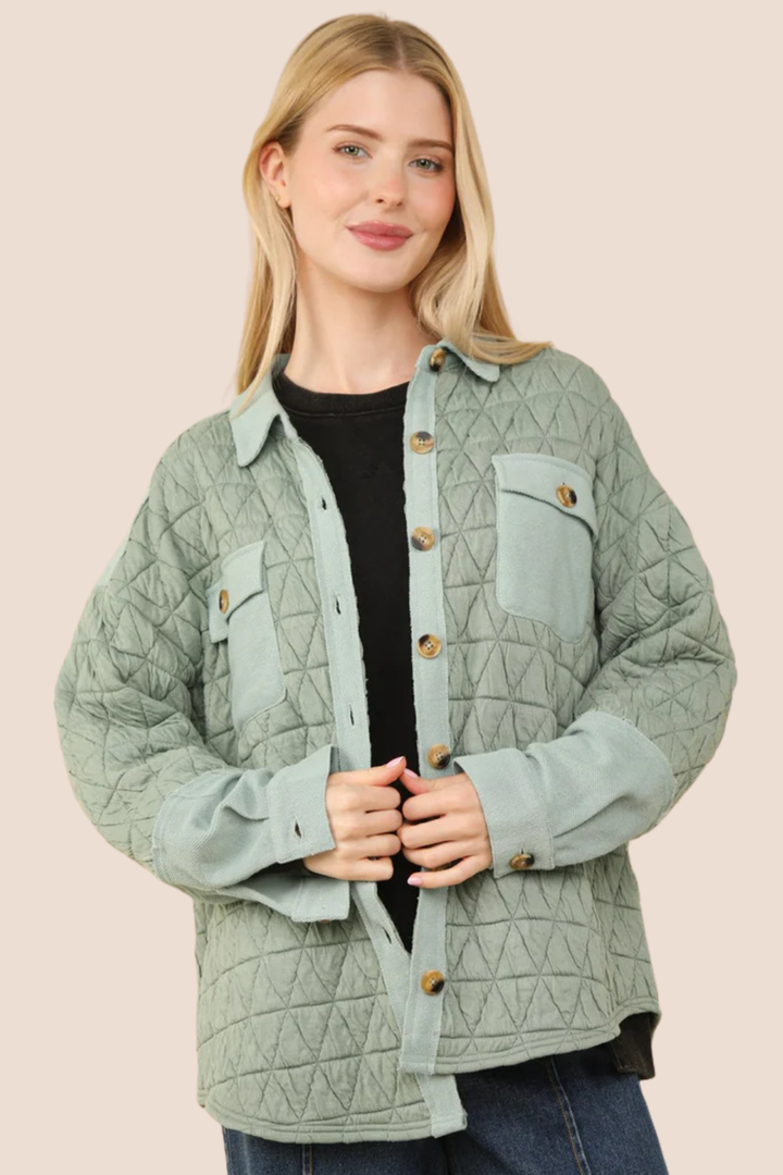 Poppy Oversized Quilted Cozy Shacket