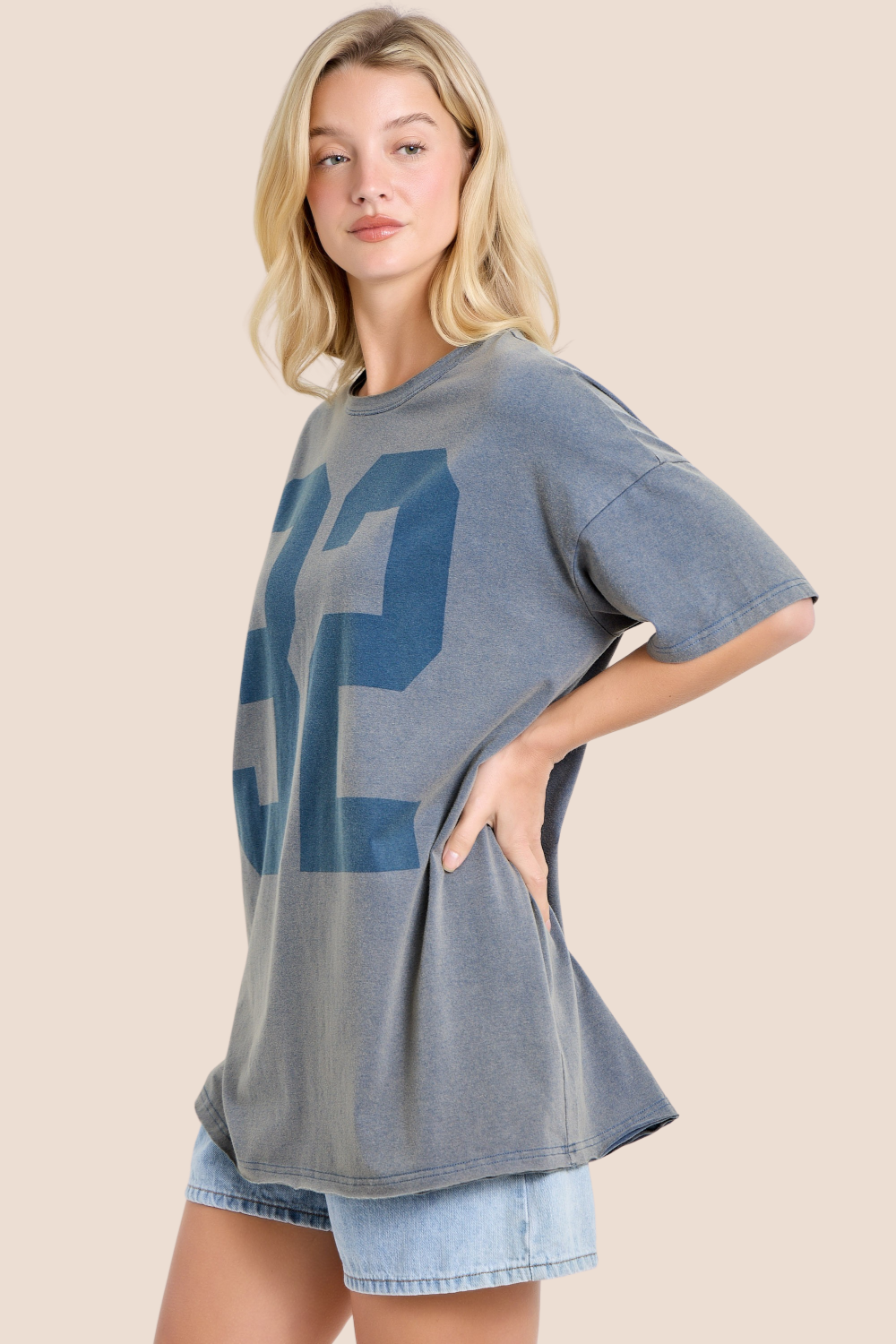 Cam Retro Varsity Oversized Graphic Tee