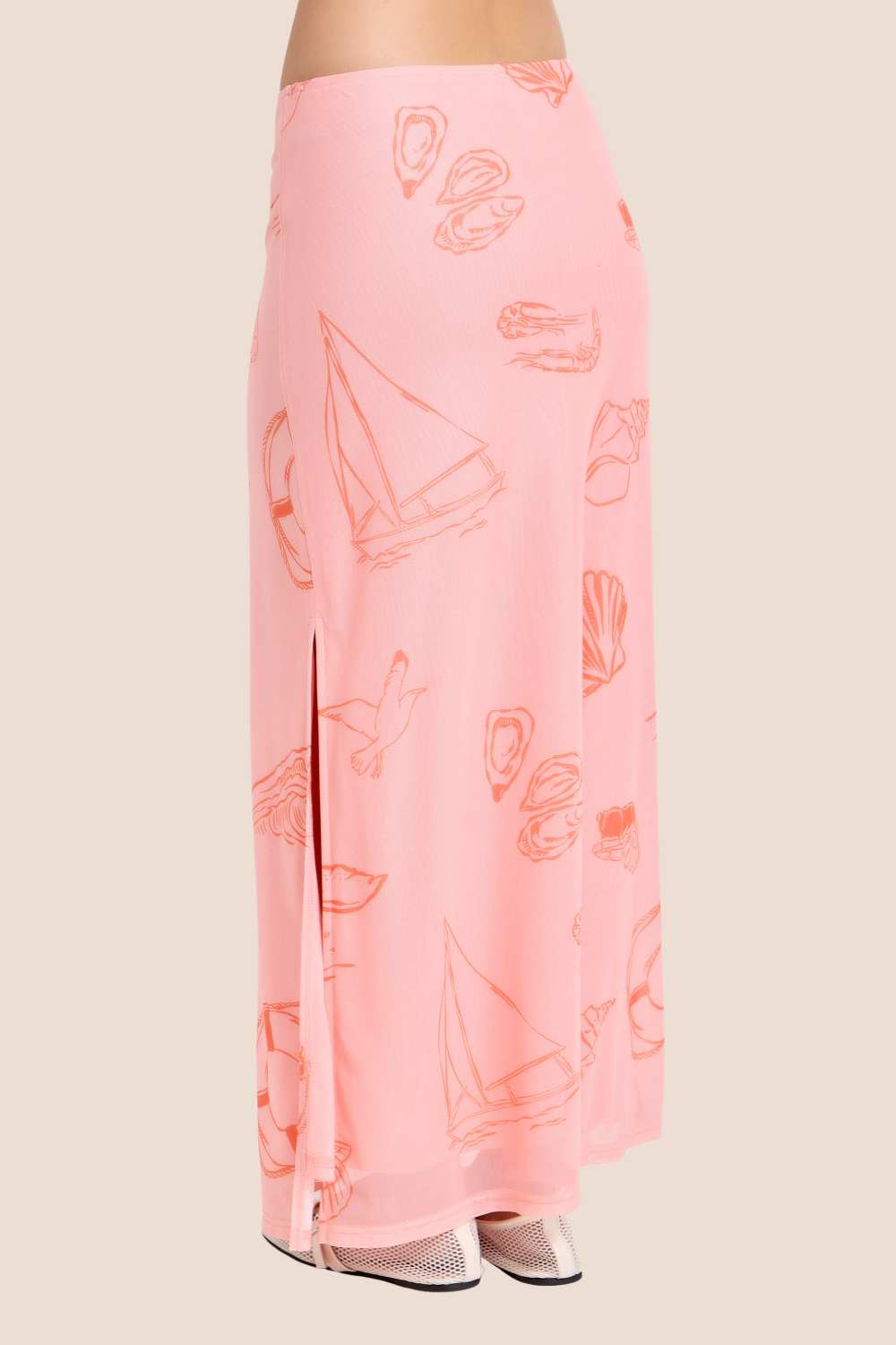Darya Sea Print Midi Skirt