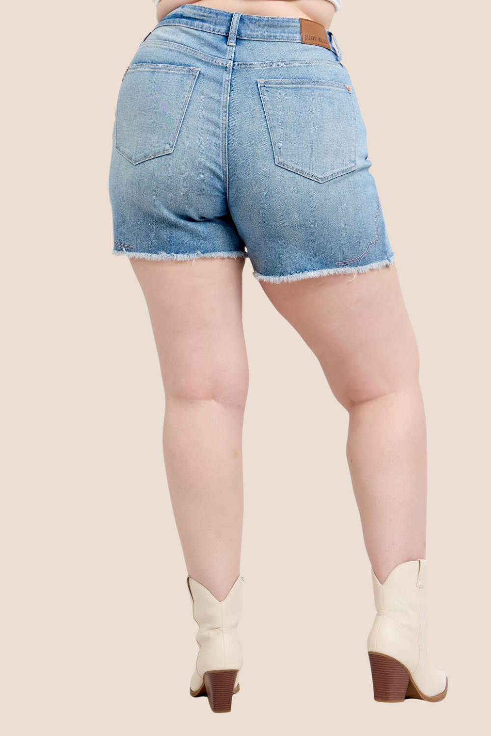 Miley High Waisted Western Embroidery Detail Cut Off Judy Blue Shorts (Online Exclusive)