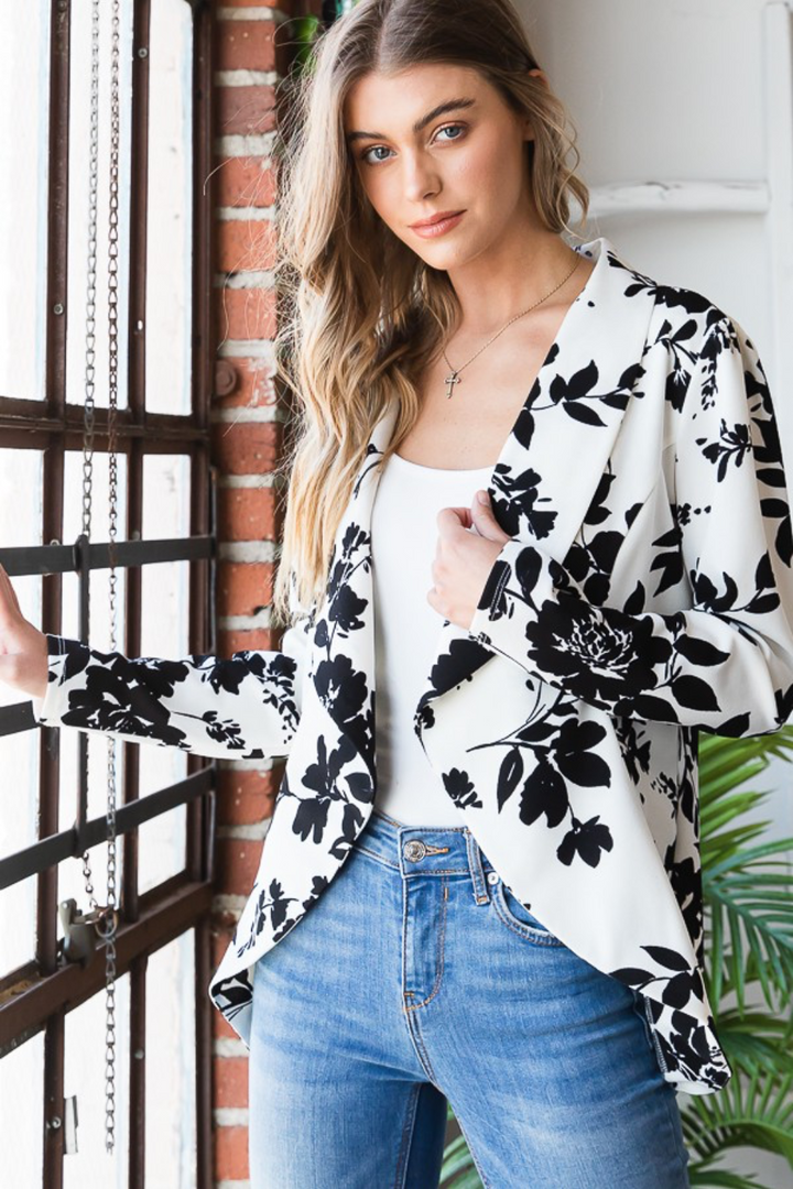 Bonnie Floral Open Blazer
