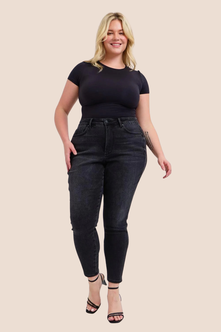 Sloane Mid Rise Tummy Control Judy Blue Skinny Jeans