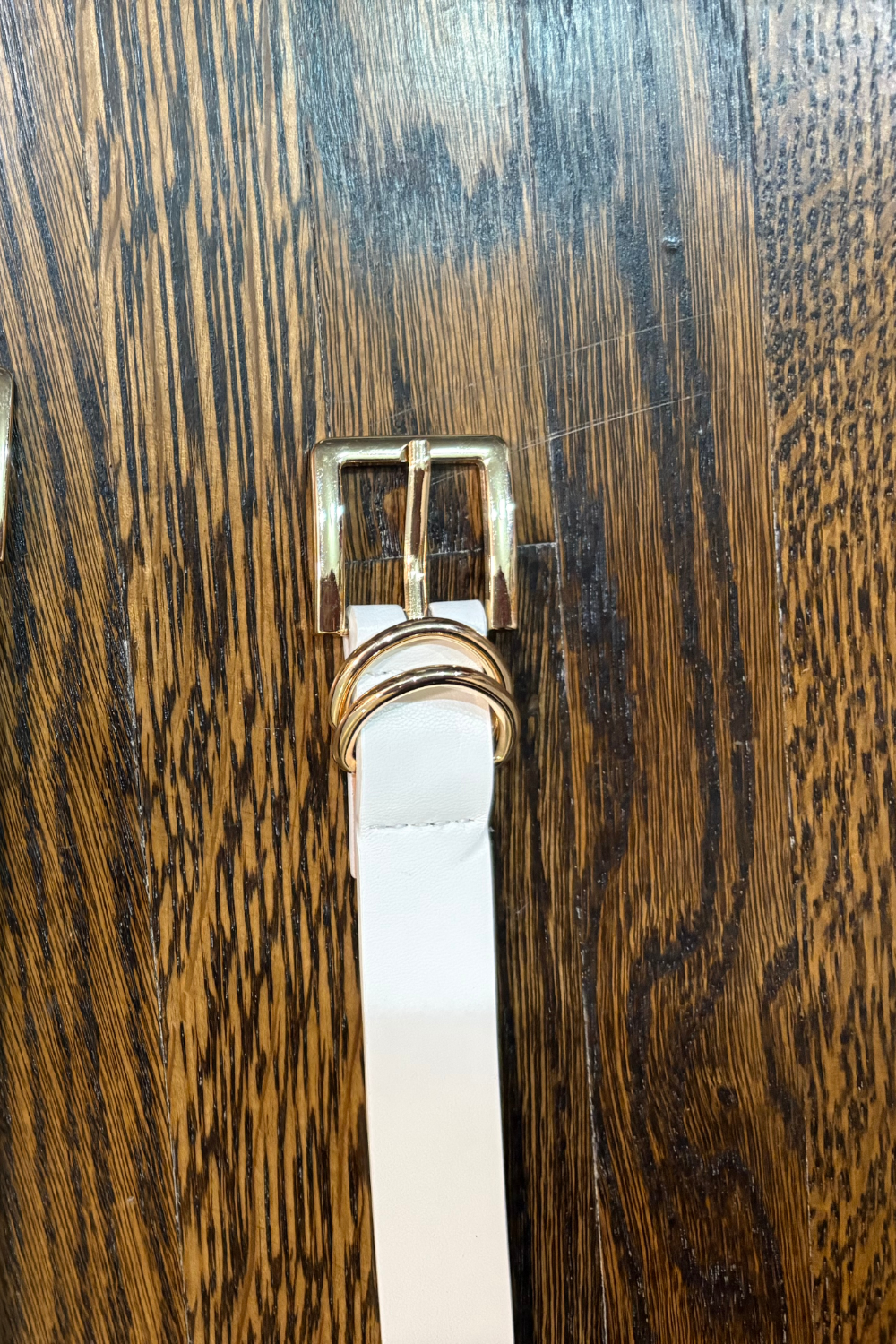 Basic Skinny Belt with Square Gold Hardware - FINAL SALE