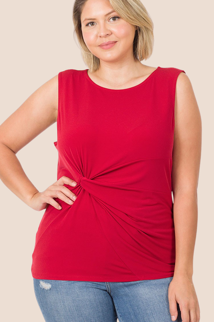 Anne Sleeveless Top with Knot Detail