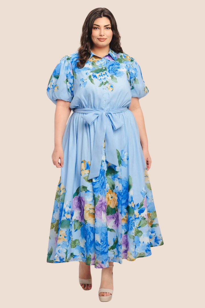 Lennon Printed Woven Midi Dress