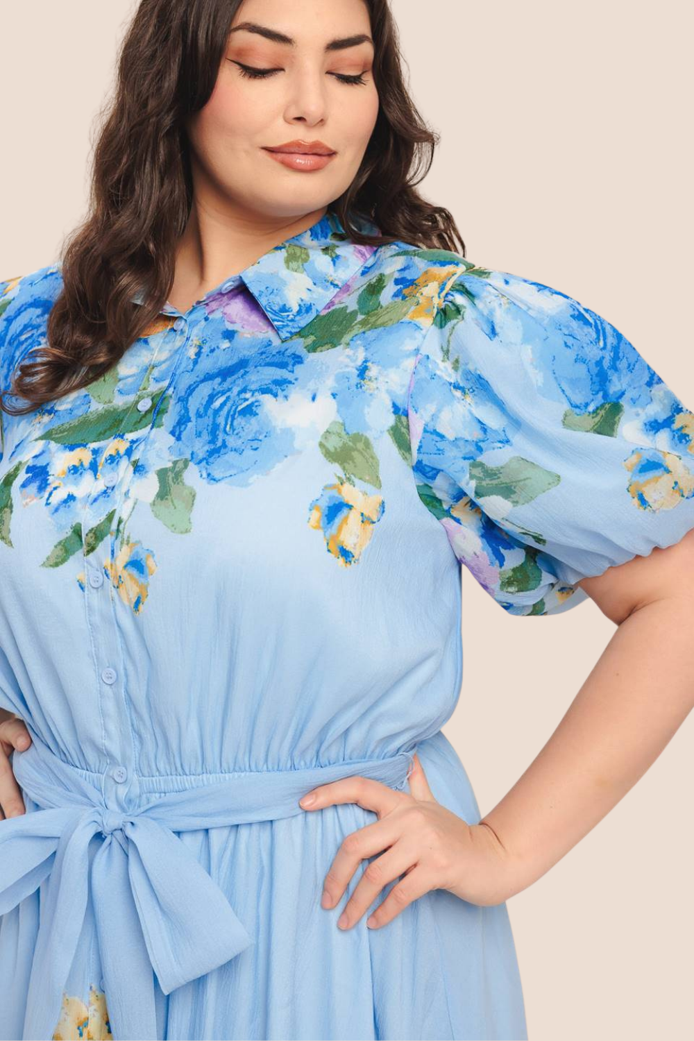 Lennon Printed Woven Midi Dress